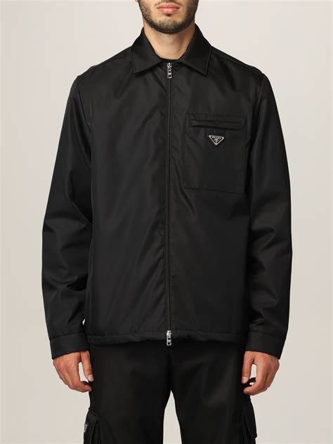 prada logo jacket|prada jacket men denim.